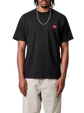 Camiseta Carhartt Heart preta para homem.