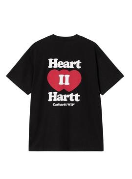 Camiseta Carhartt Heart preta para homem.