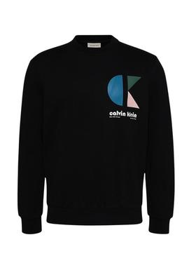 Moletom Calvin Klein Jeans Bauhaus preto para homem