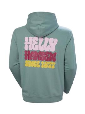 Moletom Helly Hansen Core turquesa para homem.