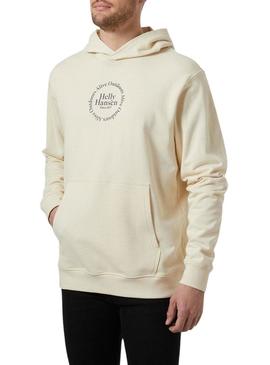 Moletom Helly Hansen Core bege para homem.