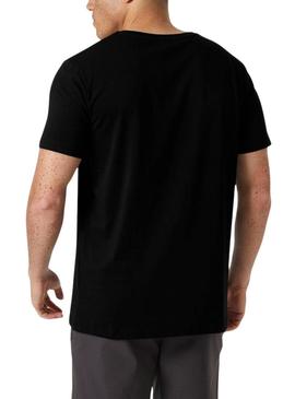 Camiseta Helly Hansen Shoreline preta para homem.