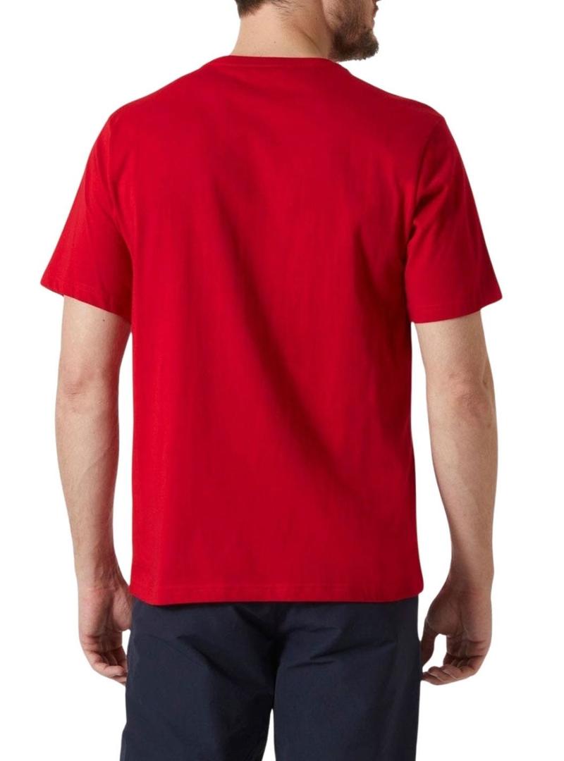Camisa Helly Hansen Logo vermelho para homem.