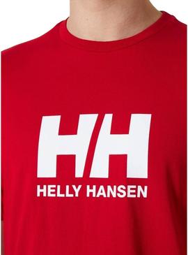 Camisa Helly Hansen Logo vermelho para homem.