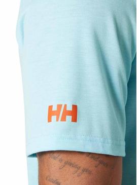 Camisa Helly Hansen Race turquesa para homem.