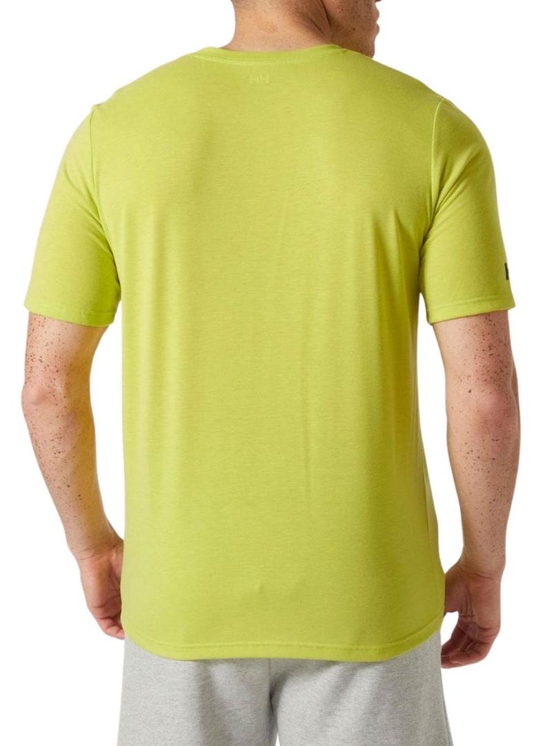 Camiseta Helly Hansen Race limão para homem
