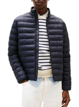 Jaqueta Tommy Hilfiger Core Packable Recycled azul marinho para homem.