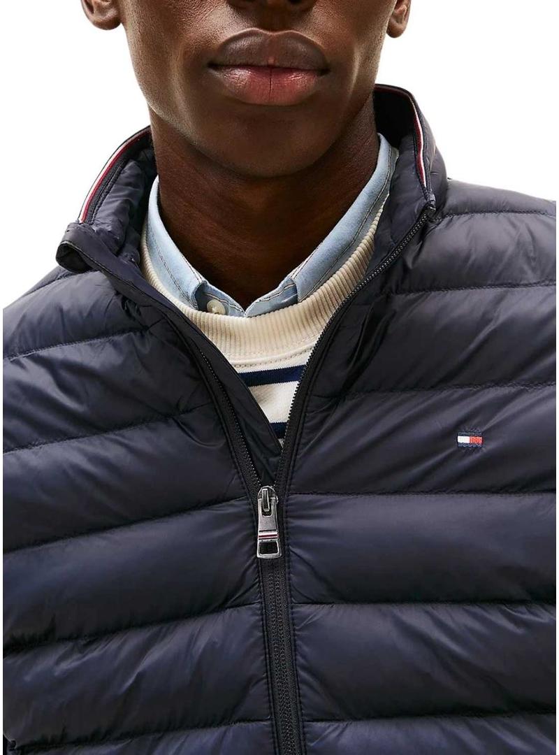Jaqueta Tommy Hilfiger Core Packable Recycled azul marinho para homem.