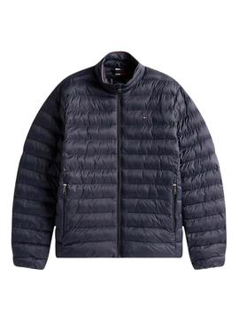 Jaqueta Tommy Hilfiger Core Packable Recycled azul marinho para homem.
