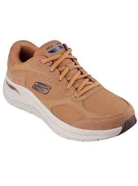 Chinelos Skechers Arch Fit castanho para homens