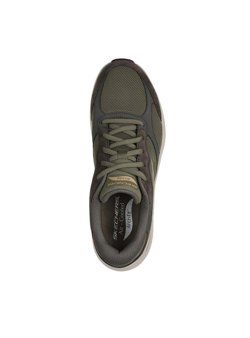 Sapatilhas Skechers Arch Fit verde para homem.