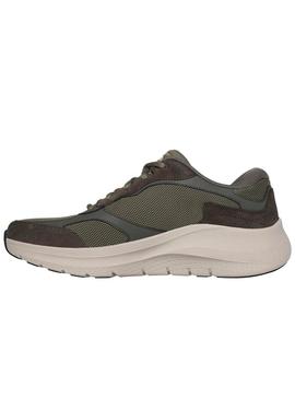 Sapatilhas Skechers Arch Fit verde para homem.