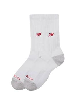Pack de Meias New Balance 2 pares brancas para homem e mulher.