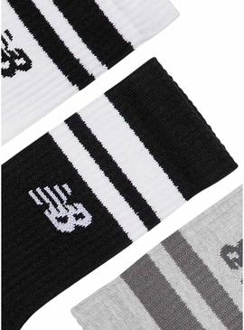 Meias New Balance Active Stripe três pares