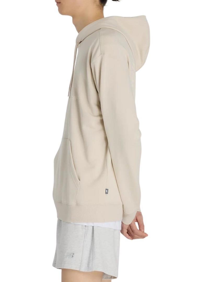 Moletom New Balance Circular Logo bege para homem.