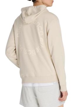 Moletom New Balance Circular Logo bege para homem.