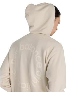 Moletom New Balance Circular Logo bege para homem.