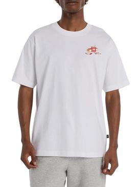 Camiseta New Balance Spectator branca para homem.