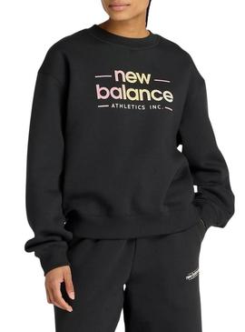 Moletom New Balance Reimagined preto para mulher