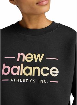 Moletom New Balance Reimagined preto para mulher