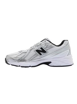 Sapatilhas New Balance U740 branco e preto para mulher