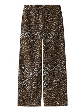 Calça Name It Lotta leopardo para menina