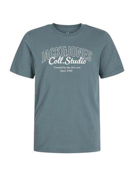 Camiseta Jack and Jones Makoto azul para menino