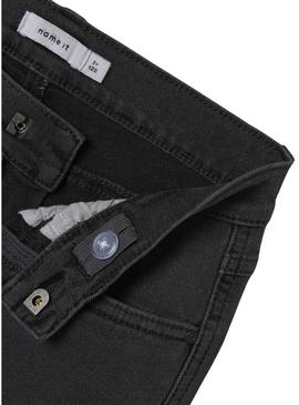 Calças Name It Rose cinza escuro para menina.