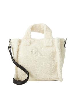 Bolsa tote Calvin Klein Teddy branca para menina