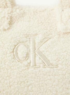 Bolsa tote Calvin Klein Teddy branca para menina