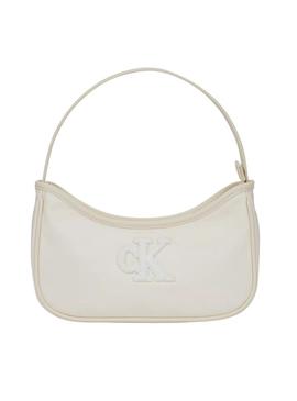 Bolsa Calvin Klein Teddy Logo branca para menina