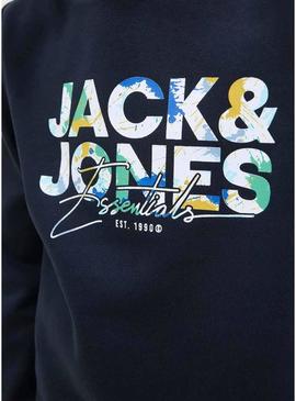 Moletom com capuz Jack and Jones Geplas marinho para criança