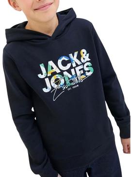 Moletom com capuz Jack and Jones Geplas marinho para criança