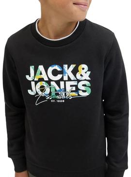 Moletom Jack and Jones Geplas preto para criança.