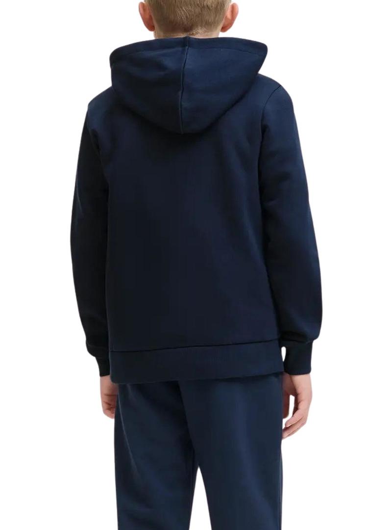 Moletom Jack and Jones com logo azul marinho para criança.