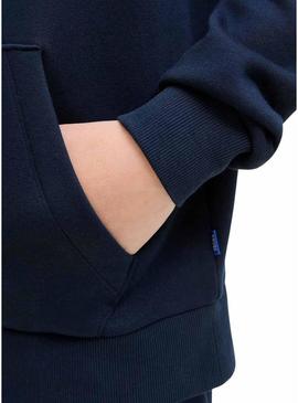 Moletom Jack and Jones com logo azul marinho para criança.