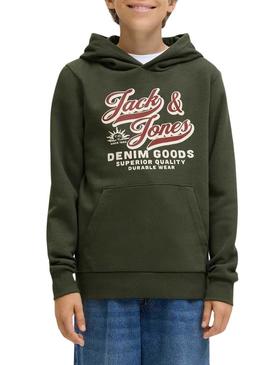 Moletom Jack and Jones Logo verde para menino