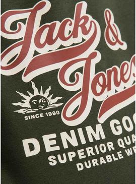 Moletom Jack and Jones Logo verde para menino