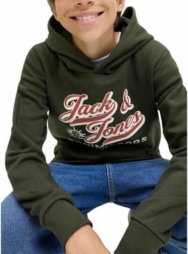 Moletom Jack and Jones Logo verde para menino