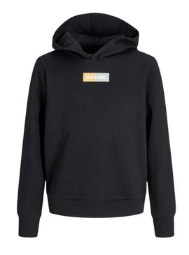 Moletom com capuz Jack and Jones Pan preto para criança