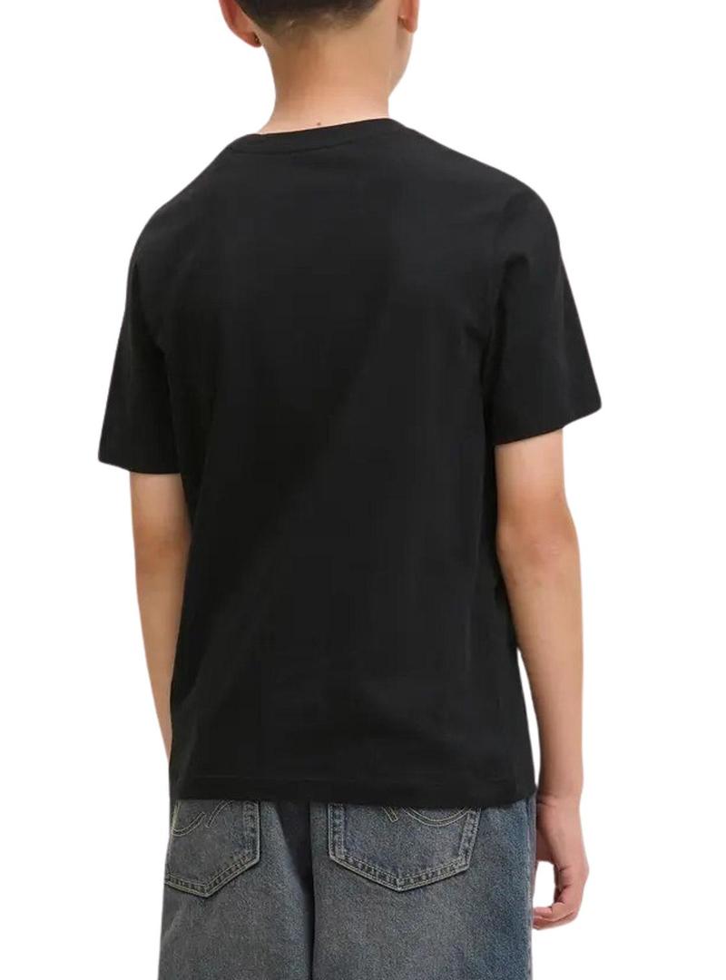 Camiseta Jack and Jones preta para criança.