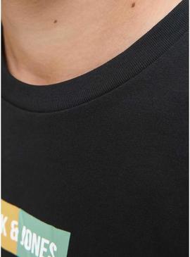 Camiseta Jack and Jones preta para criança.