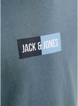 Camiseta Jack and Jones azul para menino.