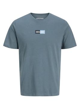 Camiseta Jack and Jones azul para menino.