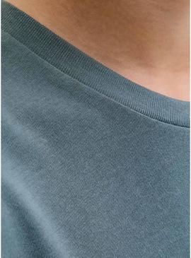 Camiseta Jack and Jones azul para menino.