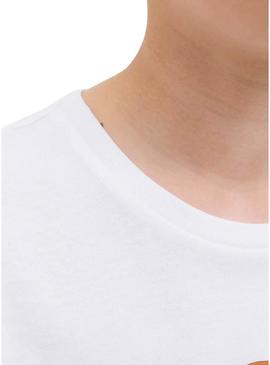Camiseta Jack and Jones Geplas branca para criança.
