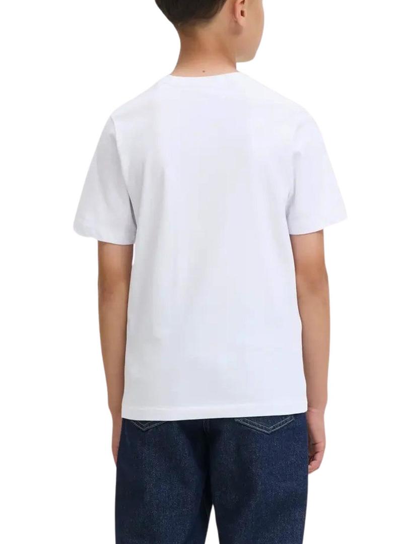Camiseta Jack and Jones branca para menino.
