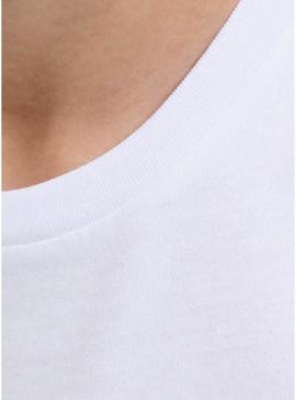 Camiseta Jack and Jones branca para menino.