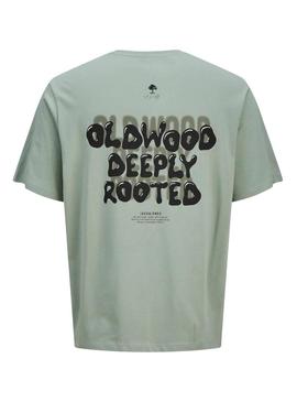 Camiseta Jack and Jones Wobly verde para menino