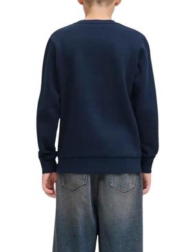 Moletom Jack and Jones Logo azul marinho para criança.